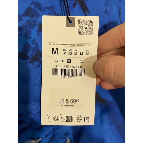 SOLD NWT ZARA Satin Effect Maxi Dress - Picture 7 of 10